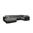Мягкий угловой диван Damario, темно-серый/черный