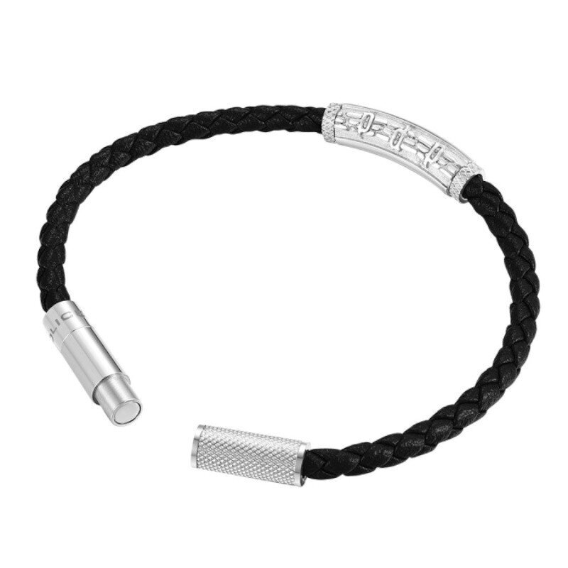 Police Warren Black Leather With Stainless Steel Wing Logo Gents Bracelet PEAGB0033601 PEAGB0033601 цена и информация | Kaelakeed | kaup24.ee