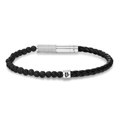 Police Twine Bracelet for Men Stainless Steel with beads and Leather PEAGB0012501 PEAGB0012501 цена и информация | Украшения на шею | kaup24.ee
