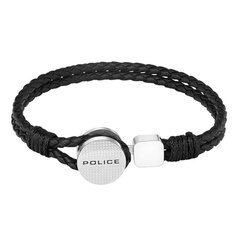Police - Deep-Set Bracelet for Men Stainless Steel With Leather PEAGB0005801 PEAGB0005801 hind ja info | Kaelakeed | kaup24.ee