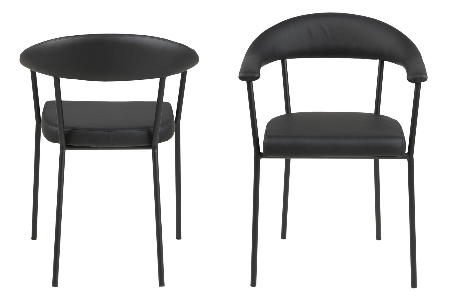 2 tooli komplekt Ava, must цена и информация | Söögilaua toolid, köögitoolid | kaup24.ee