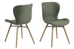 Комплект из 2-х стульев Batilda A1, зеленый/цвет дуба