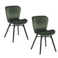 2 tooli komplekt Batilda A1, roheline/must hind ja info | Söögilaua toolid, köögitoolid | kaup24.ee