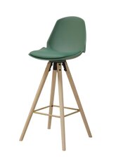 Барный стул Oslo L, зеленый/дуб цена и информация | Стулья для кухни и столовой | kaup24.ee