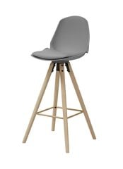 Барный стул Oslo L, серый/дуб цена и информация | Стулья для кухни и столовой | kaup24.ee