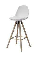Барный стул Oslo L, белый/дуб цена и информация | Стулья для кухни и столовой | kaup24.ee
