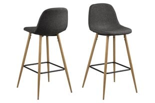 Комплект из 2-х барных стульев Wilma Sawana, серый/дуб цена и информация | Стулья для кухни и столовой | kaup24.ee