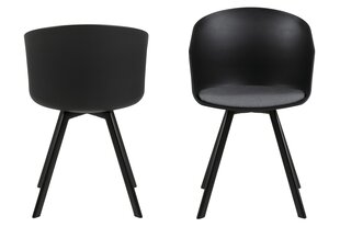 2 tooli komplekt Moon, must hind ja info | Söögilaua toolid, köögitoolid | kaup24.ee