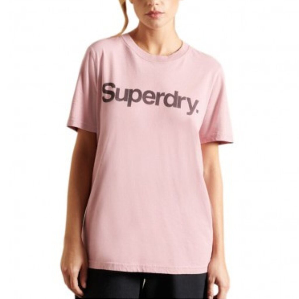 Naiste Superdry Logo klassikaline t-särk roosa цена и информация | Naiste T-särgid, topid | kaup24.ee