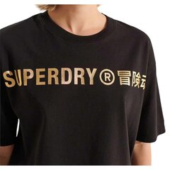 Naiste Superdry ettevõtte logo fooliumiga t-särk puuvillane цена и информация | Женские футболки | kaup24.ee