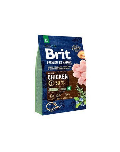 Kuivtoit koertele BRIT Premium By Nature Junior Extra Large XL 3 kg hind ja info | Kuivtoit koertele | kaup24.ee