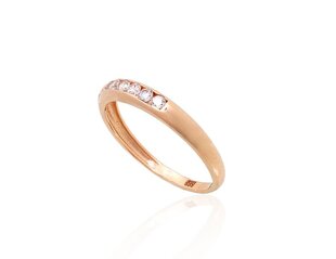 Золотое кольцо, Красное Золото 585°, Цирконы 1100832(Au-R)_CZ цена и информация | Кольцо | kaup24.ee
