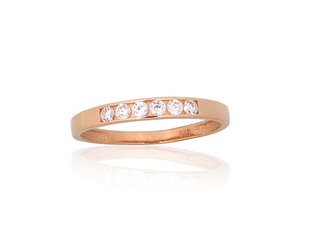 Золотое кольцо, Красное Золото 585°, Цирконы 1100832(Au-R)_CZ цена и информация | Кольцо | kaup24.ee