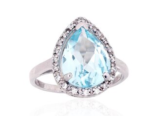 Diamond Sky hõbesõrmus "Drop of Topaz" DS01G762 hind ja info | Sõrmused | kaup24.ee