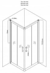 Душевая кабина Mexen Rio, 70x70,80x80,90x90, прозрачная цена и информация | Душевые кабины | kaup24.ee