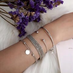 BOHO RETRO PUNK CHARMS BANGLE SET BOHO RETRO PUNK CHARMS BANGLE SILVER 4 шт. КОМПОЗИТ JU01 цена и информация | Женские браслеты | kaup24.ee