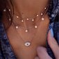 CHOKER KAELAKEE PIDULIK PIKK BOHO HÕBEDANE 55 55 цена и информация | Kaelakeed | kaup24.ee