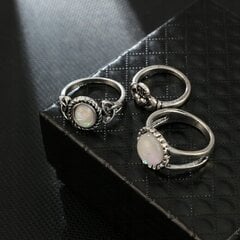 Серебряные кольца RETRO PUNK BOHO 73 SET OF RETRO RINGS 73 цена и информация | Кольцо | kaup24.ee