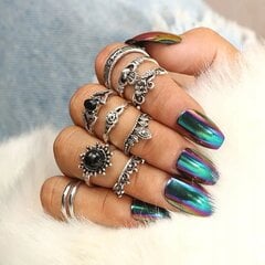 Серебряное кольцо RETRO PUNK BOHO 09 RETRO RING SET P09 цена и информация | Кольцо | kaup24.ee