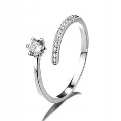 Hõbedast Ladies' REGULAR RING Universal CRYSTALS kihlasõrmus Z20 hind ja info | Sõrmused | kaup24.ee