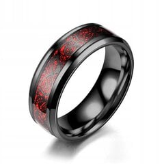 Pulmarõngad GOTHIC STAIN 316L r.25 O40-GOTH-RED-25 hind ja info | Sõrmused | kaup24.ee