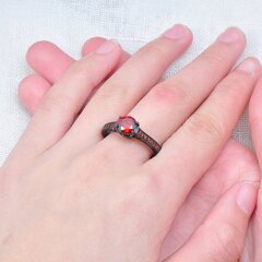 GOTHIC 316L BRANCH RING r.17 O39-RED-BLACK-02-17 hind ja info | Sõrmused | kaup24.ee