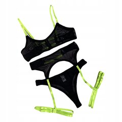 Seksikas aluspesu SET Sensual BASE BAND Black-Green r.M EL45_BL-GREE_M hind ja info | Naiste sekspesu | kaup24.ee