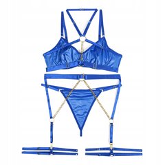 Seksikas naistepesu SET BANDED BANDED STRING Sinine M EL266_BLUE_M hind ja info | Naiste sekspesu | kaup24.ee