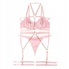 Seksikas naistepesu SET BANDED BANDED STRING roosa M EL266_PINK_M hind ja info | Naiste sekspesu | kaup24.ee