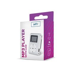 Setty Metal Clip MP3 Плеер с FM Радио LCD Дисплей Micro SD слот до 32GB всроенным Li-Ion аккумулятором Серебристый цена и информация | MP3 плеер, MP4 плеер | kaup24.ee