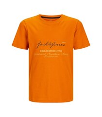 T-särk lastele Jack & Jones 12258157*01, oranž/marmel hind ja info | Poiste särgid | kaup24.ee