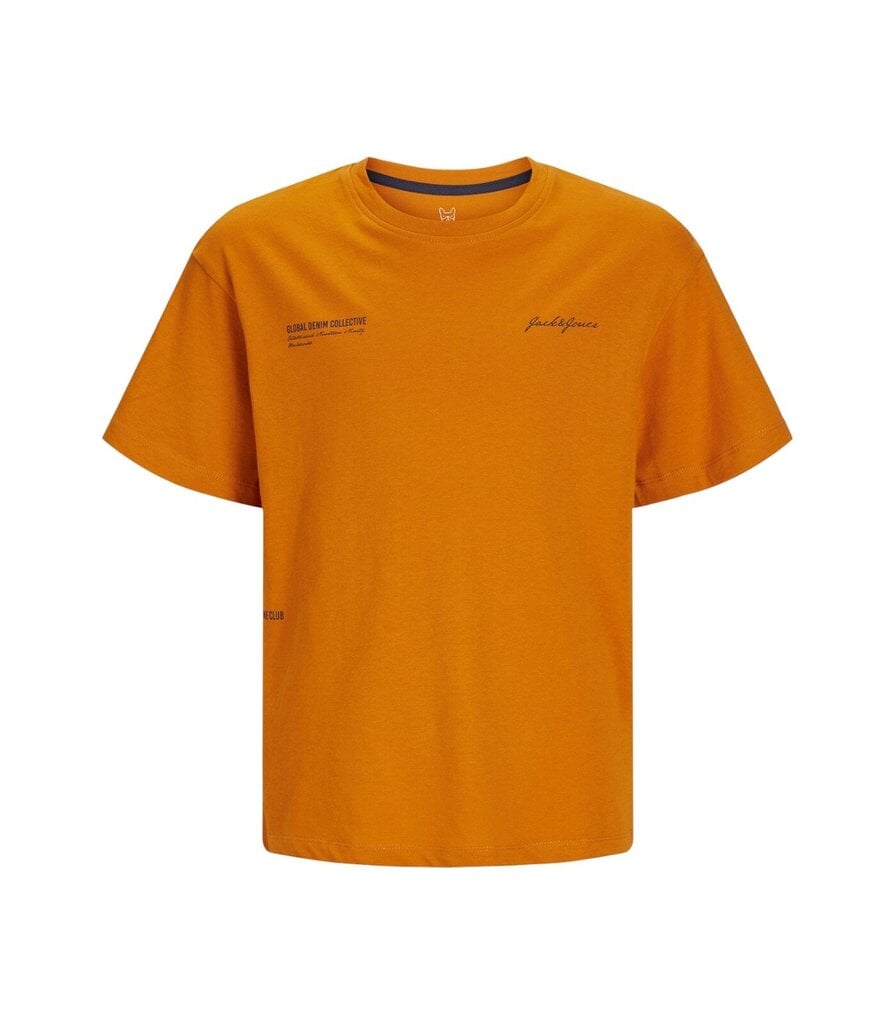 T-särk lastele Jack & Jones 12258160*02, oranž/marmel hind ja info | Poiste särgid | kaup24.ee