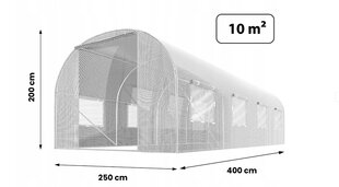 Kasvuhoone kate 10 m² 400 x 250 cm hind ja info | Kasvuhooned | kaup24.ee