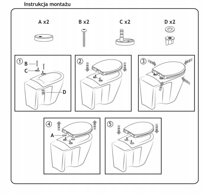 Estiva C WC-pott, valge duroplast цена и информация | WC-poti tarvikud | kaup24.ee