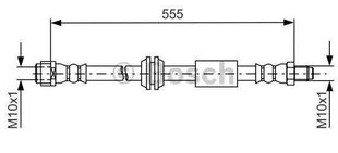 Тормозной шланг BOSCH подходит для Mercedes-benz R-class (w251, V251) 1987481751 A1644200448 цена и информация | Дополнительные принадлежности | kaup24.ee