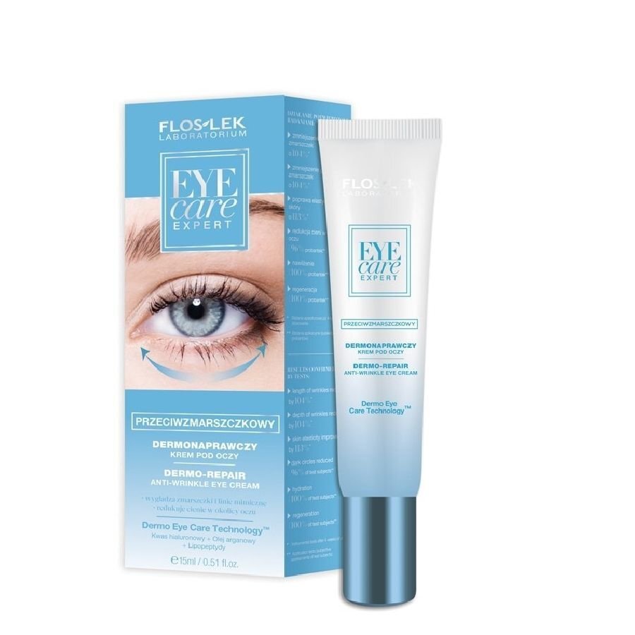 Kortsudevastane silmaümbruskreem Floslek Eye Care Expert 15 ml цена и информация | Silmakreemid, seerumid | kaup24.ee