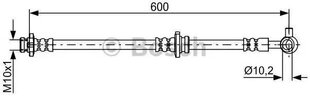 Тормозной шланг BOSCH 1987481827 46210EM01A цена и информация | Дополнительные принадлежности | kaup24.ee