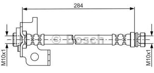Тормозной шланг BOSCH 1987481795 587381E100 цена и информация | Дополнительные принадлежности | kaup24.ee