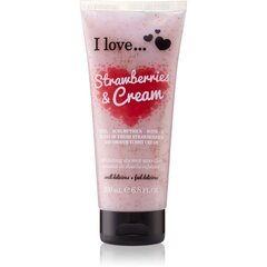 Kehakoorija I Love... Strawberries & Cream 200 ml цена и информация | Скрабы для тела | kaup24.ee