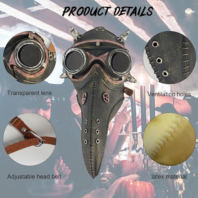 Halloweeni linnumask Steampunk hind ja info | Karnevali kostüümid | kaup24.ee