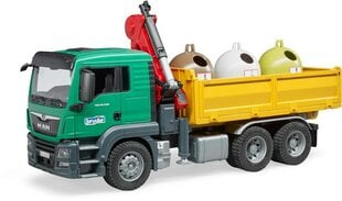 Prügiauto kraana ja lisadega Bruder Man TGS, 3753 hind ja info | Poiste mänguasjad | kaup24.ee