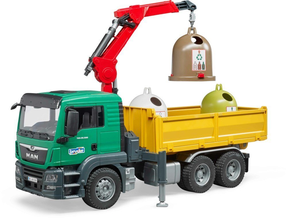 Prügiauto kraana ja lisadega Bruder Man TGS, 3753 hind ja info | Poiste mänguasjad | kaup24.ee