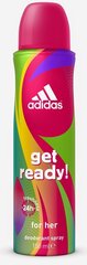 Spreideodorant Adidas Get Ready! naistele 150 ml hind ja info | Lõhnastatud kosmeetika naistele | kaup24.ee