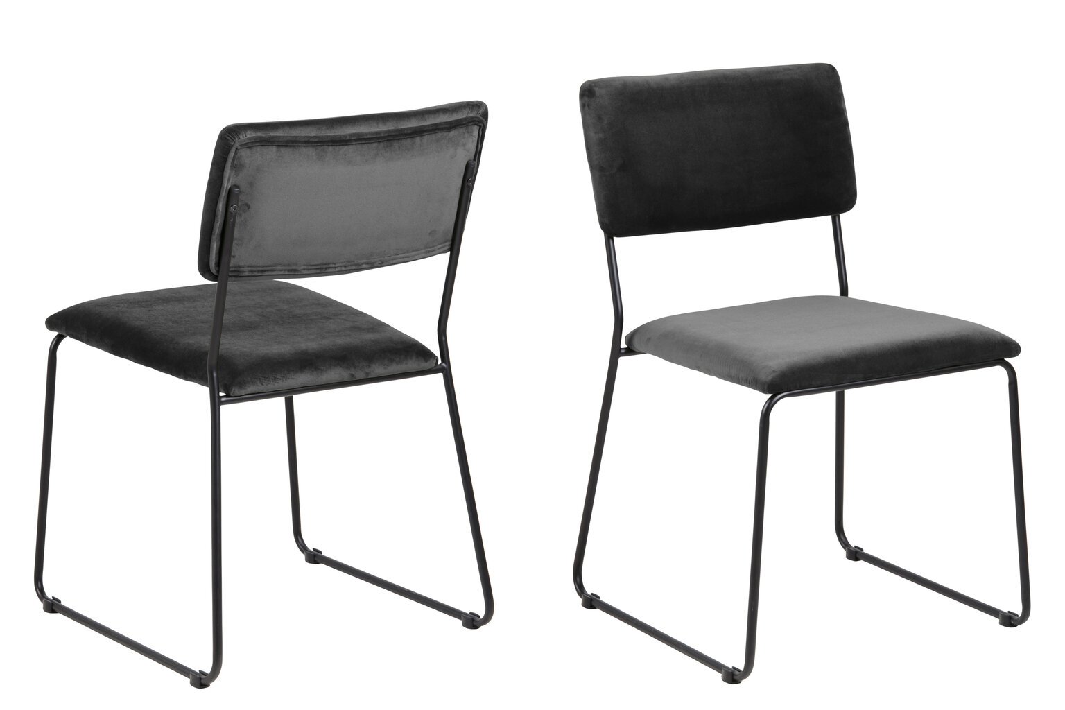 2 tooli komplekt Cornelia, hall/must hind ja info | Söögilaua toolid, köögitoolid | kaup24.ee