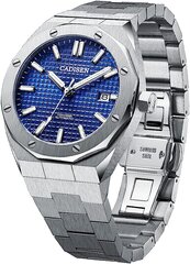 Cadisen Automatic Clock Men Men Sapphire Glass 100 М водонепроницаемые наручные часы (синяя решетка) B099YQ7C4J цена и информация | Мужские часы | kaup24.ee