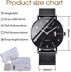 Micgigi Men Watch Business Водонепроницаемые Quartz Clock UTRA-Thin из нержавеющей стали. B07XNNTL3C цена и информация | Мужские часы | kaup24.ee