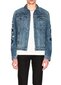 Helmut Lang Mehed Mr 87 Destroy Jacket G10HM403 teksajakid Sinine XS, S цена и информация | Meeste pintsakud | kaup24.ee