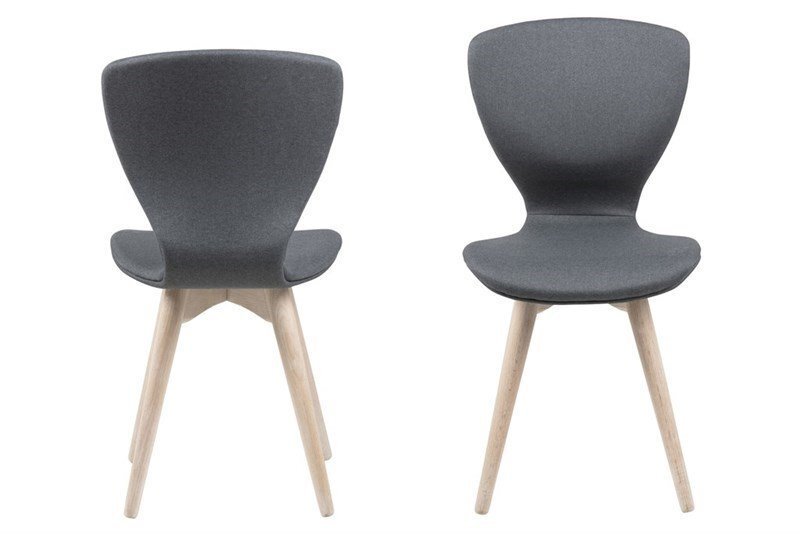 2 tooli komplekt Gongli, hall цена и информация | Söögilaua toolid, köögitoolid | kaup24.ee