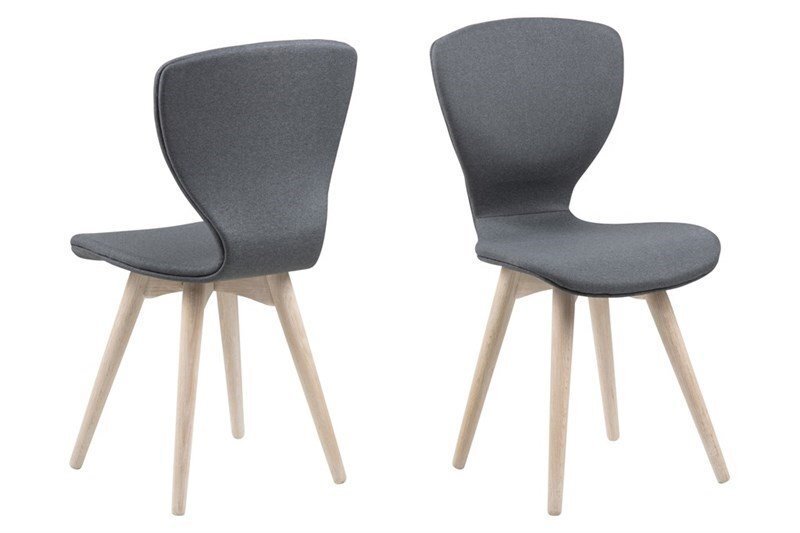 2 tooli komplekt Gongli, hall цена и информация | Söögilaua toolid, köögitoolid | kaup24.ee