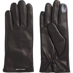 Перчатки CALVIN KLEIN Modern Bar Leather Gloves K50K511017BAX цена и информация | Мужские шарфы, шапки, перчатки | kaup24.ee